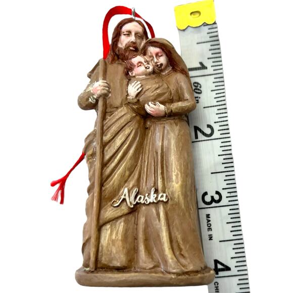 Mary Joseph and baby Jesus Christmas Ornament Alaska Festive Holiday Brown - Picture 12 of 13